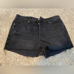 Old navy black high rise jean shorts